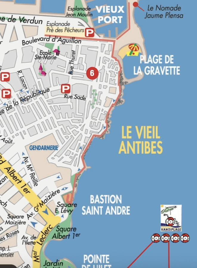 Vue Mer Et Remparts. Entre Vieille Ville Et Plages Antibes Eksteriør billede